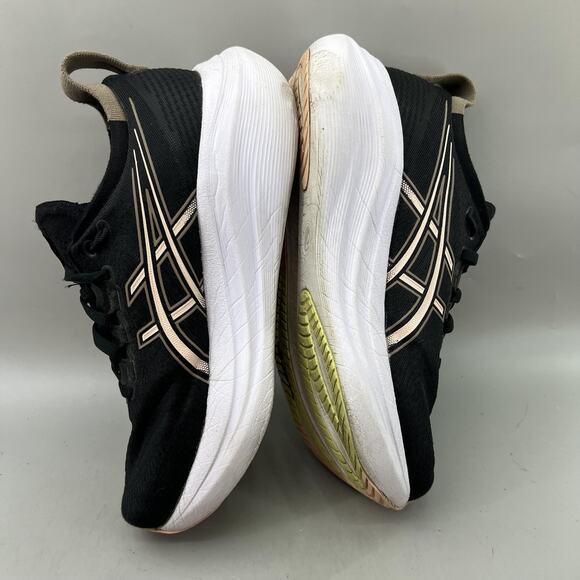 ASICS Gel-Nimbus 27 Running Shoes Women Size 7.5 Black Gold Comfort Low Sneakers - Picture 6 of 10